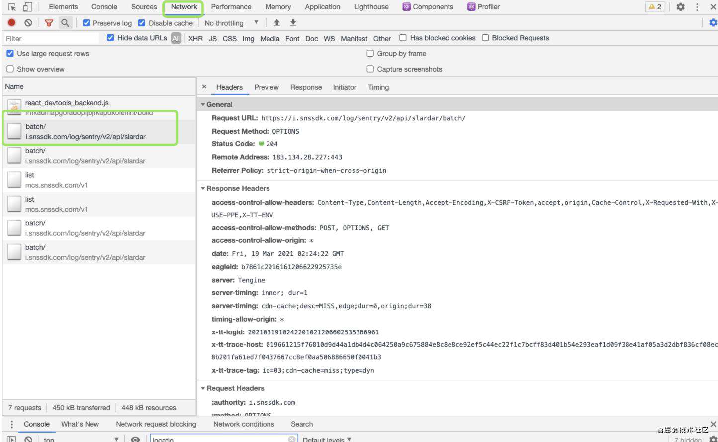 详解 chrome devtools network 中的 header